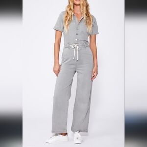 Paige Carly Jumpsuit Grey Wide leg Size 2, XS